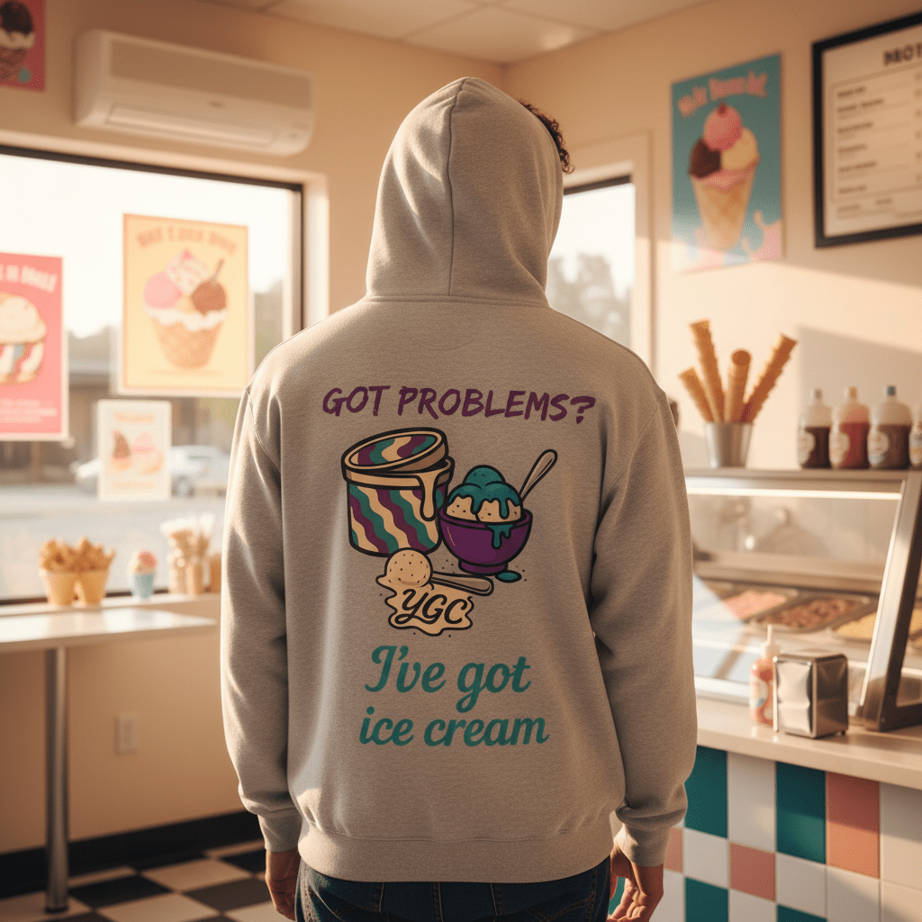 Ice Cream Fixes Everything - Heavy Blend Hoodie - You Good? Clothing