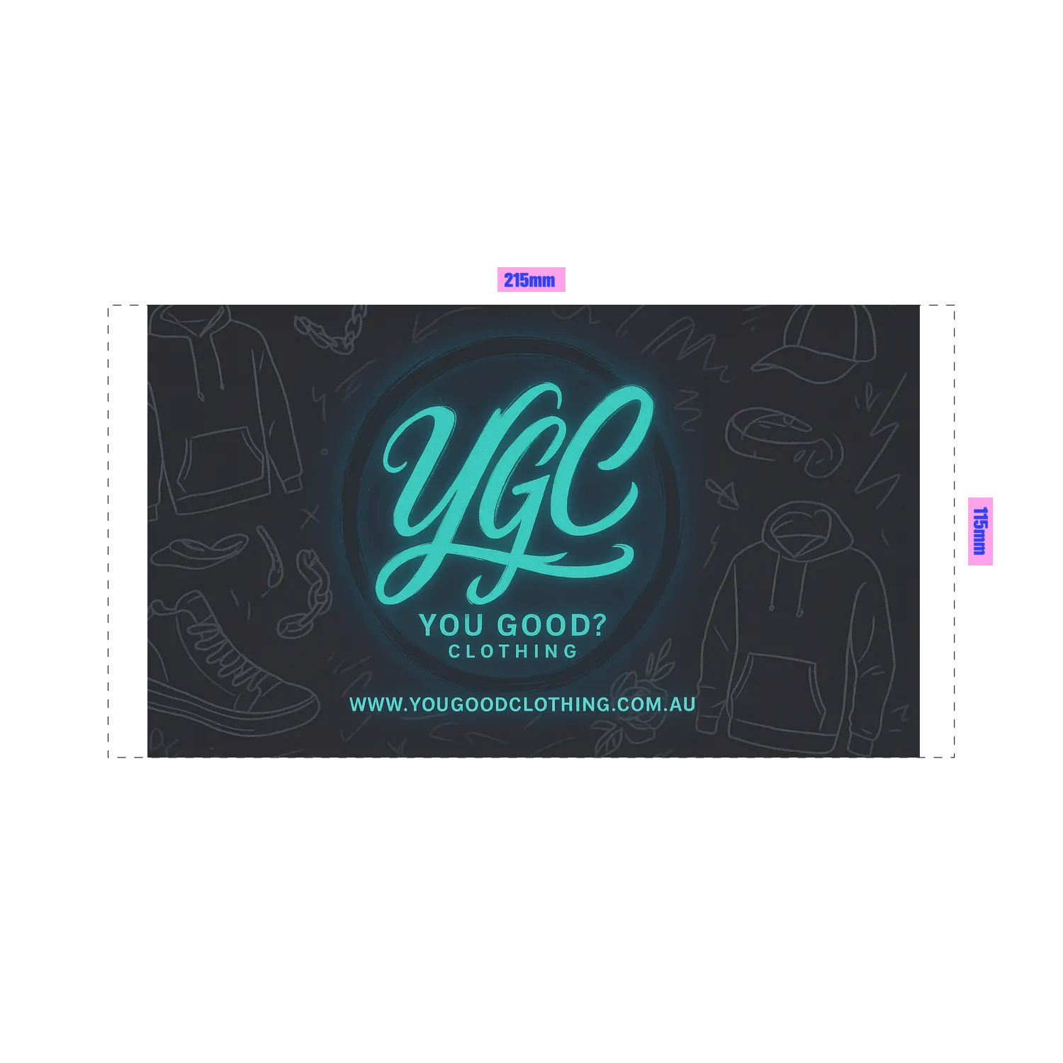 YGC Glow Logo Stubby Cooler - You Good? Clothing