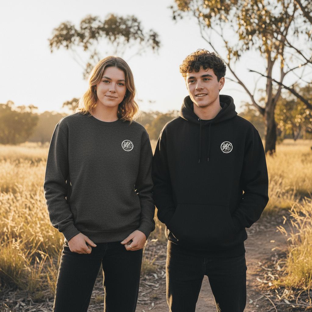 YGC White Logo - Heavy Blend Sweaters - You Good? Clothing