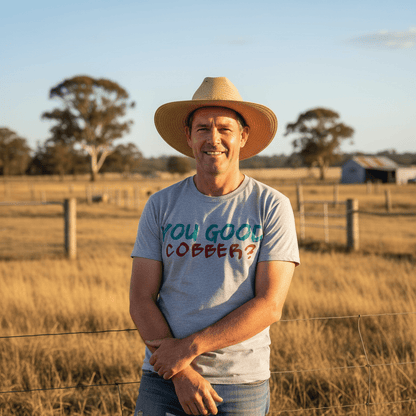 You Good Cobber? Classic Print Tee - You Good? Clothing