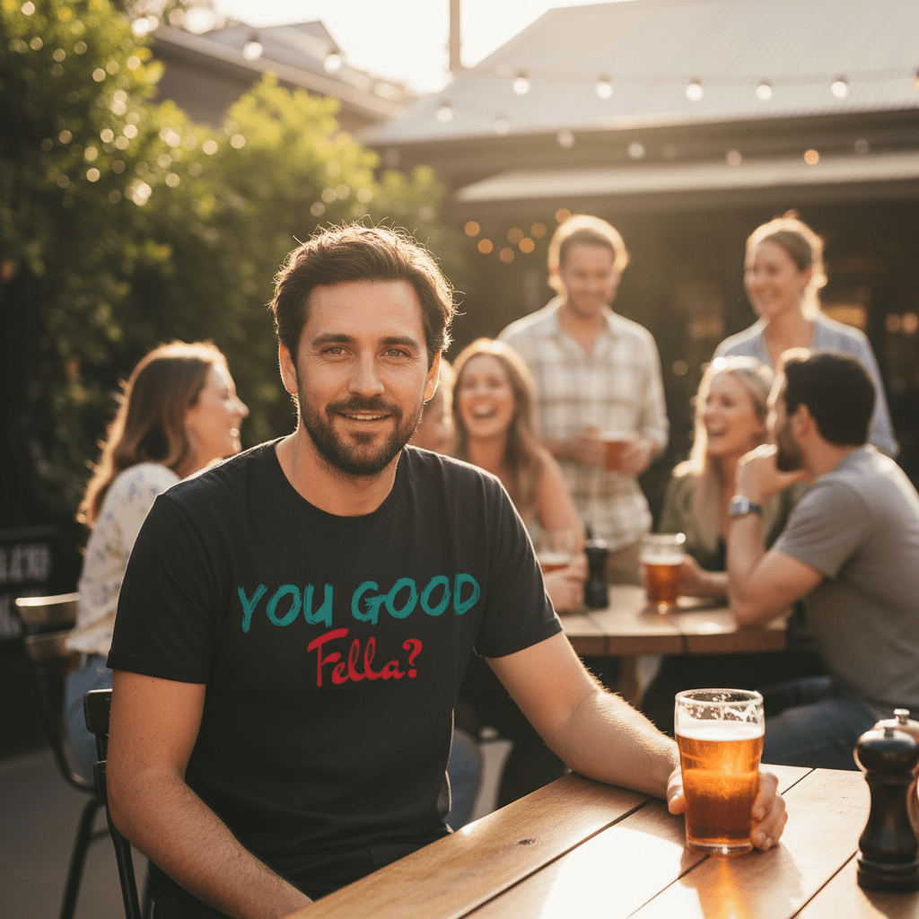 You Good Fella? Classic Print Tee - You Good? Clothing