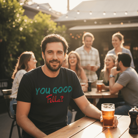 You Good Fella? Classic Print Tee - You Good? Clothing