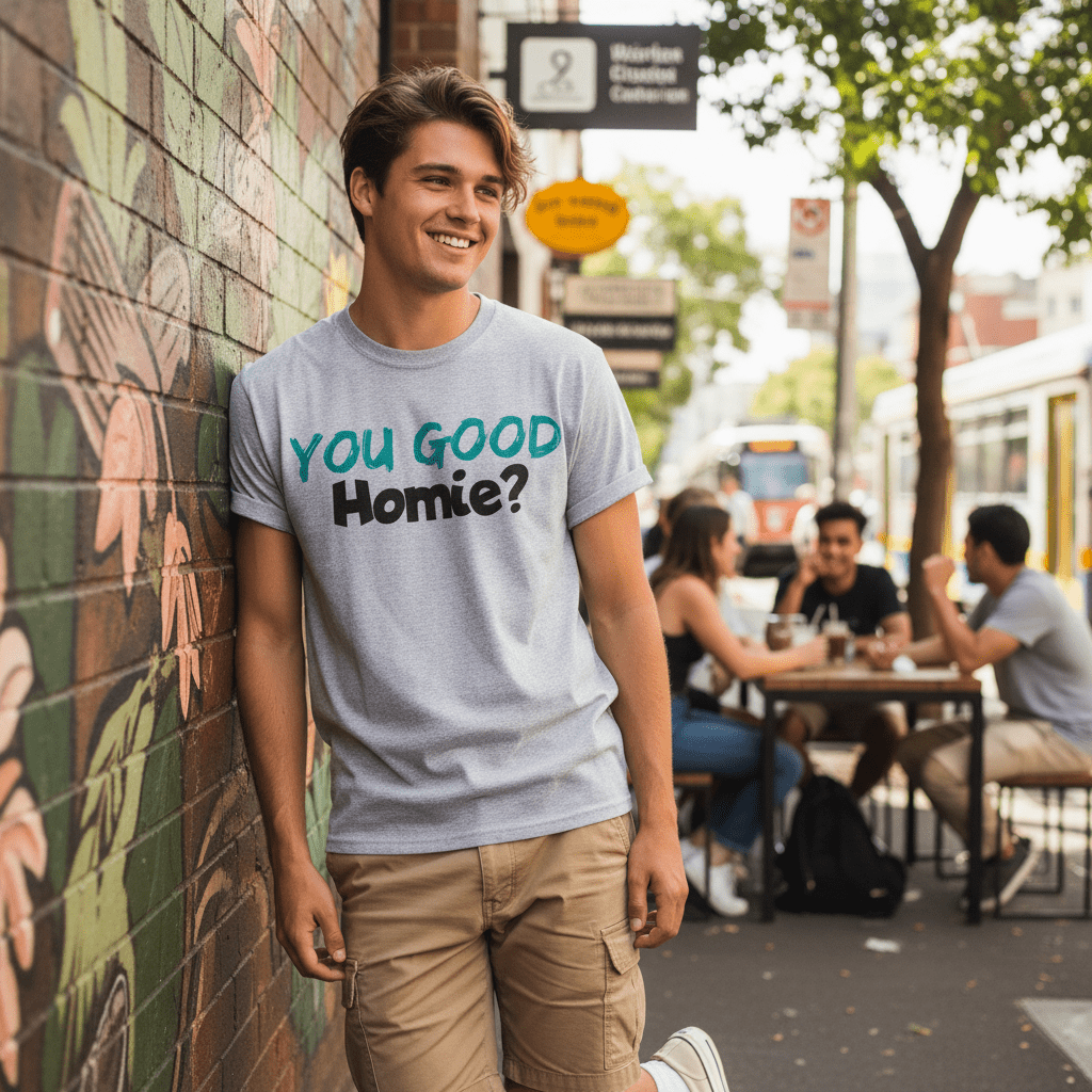 You Good Homie? Classic Print Tee - You Good? Clothing