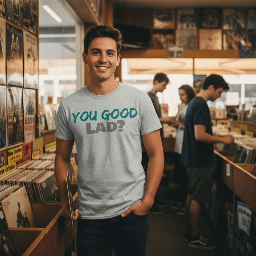 You Good Lad? Classic Print Tee - You Good? Clothing