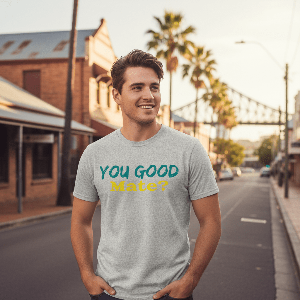 You Good Mate? Classic Print Tee - You Good? Clothing